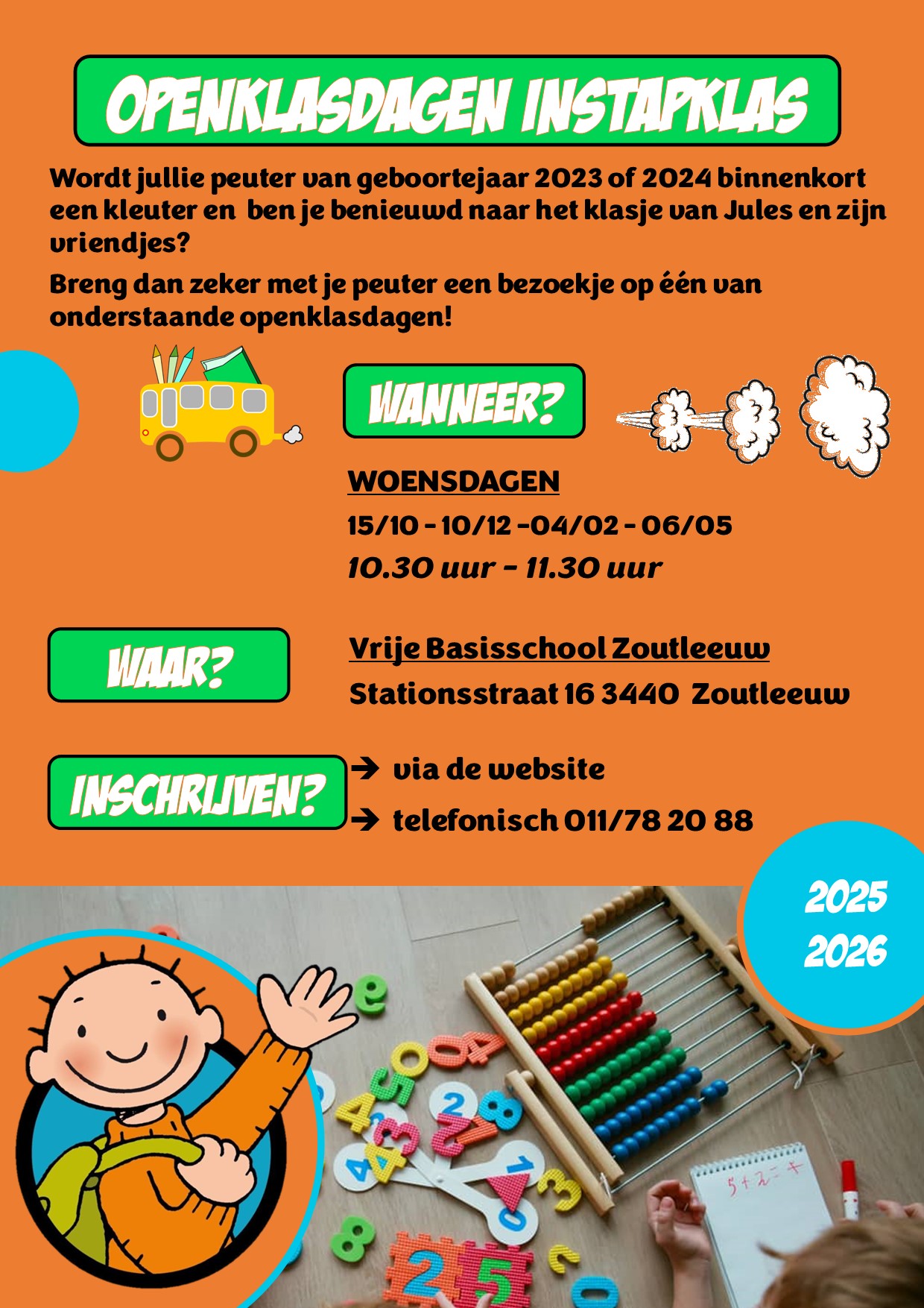openklasdag affiche schooljaar 25 26