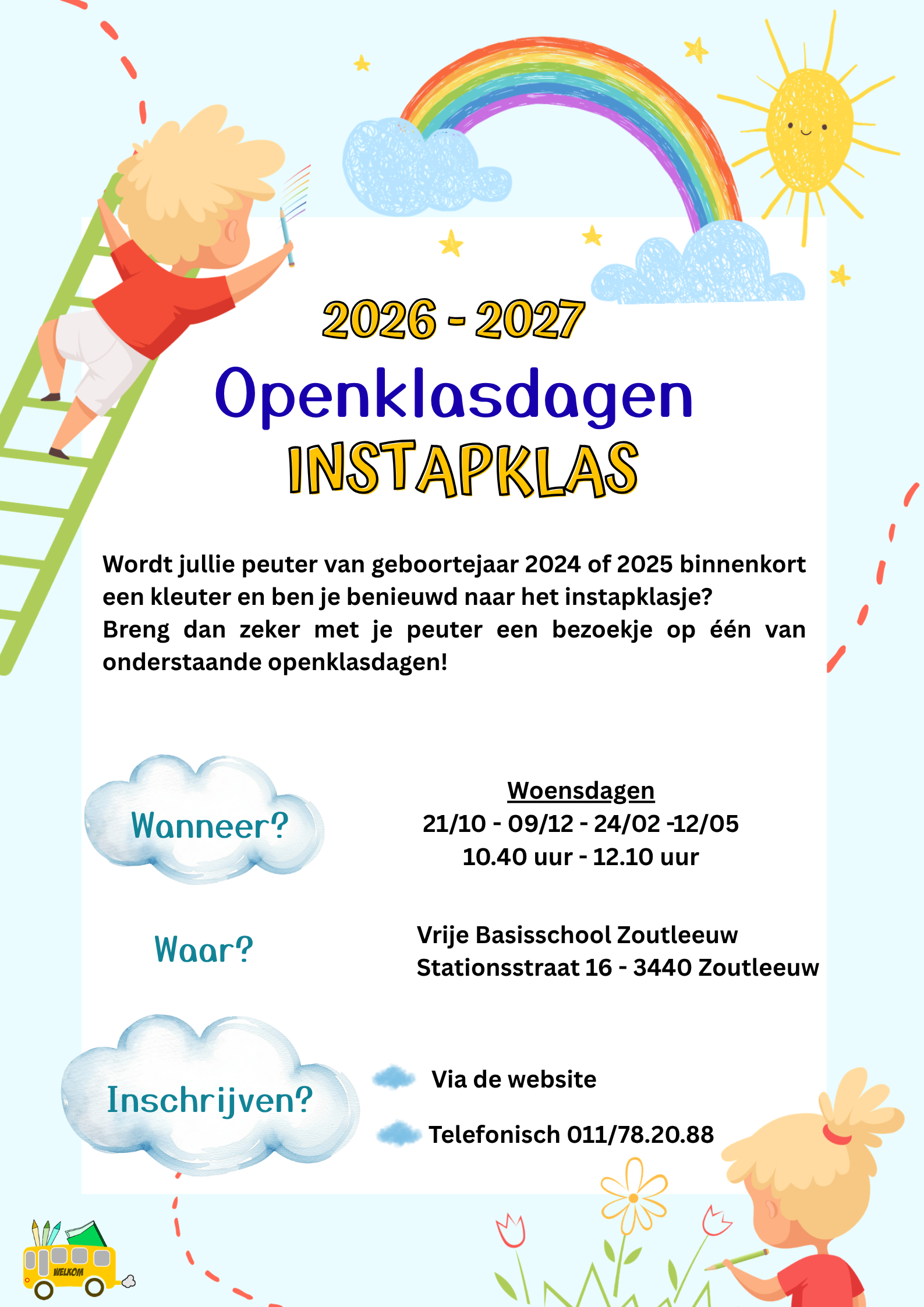 Openklasdag affiche schooljaar 26 27